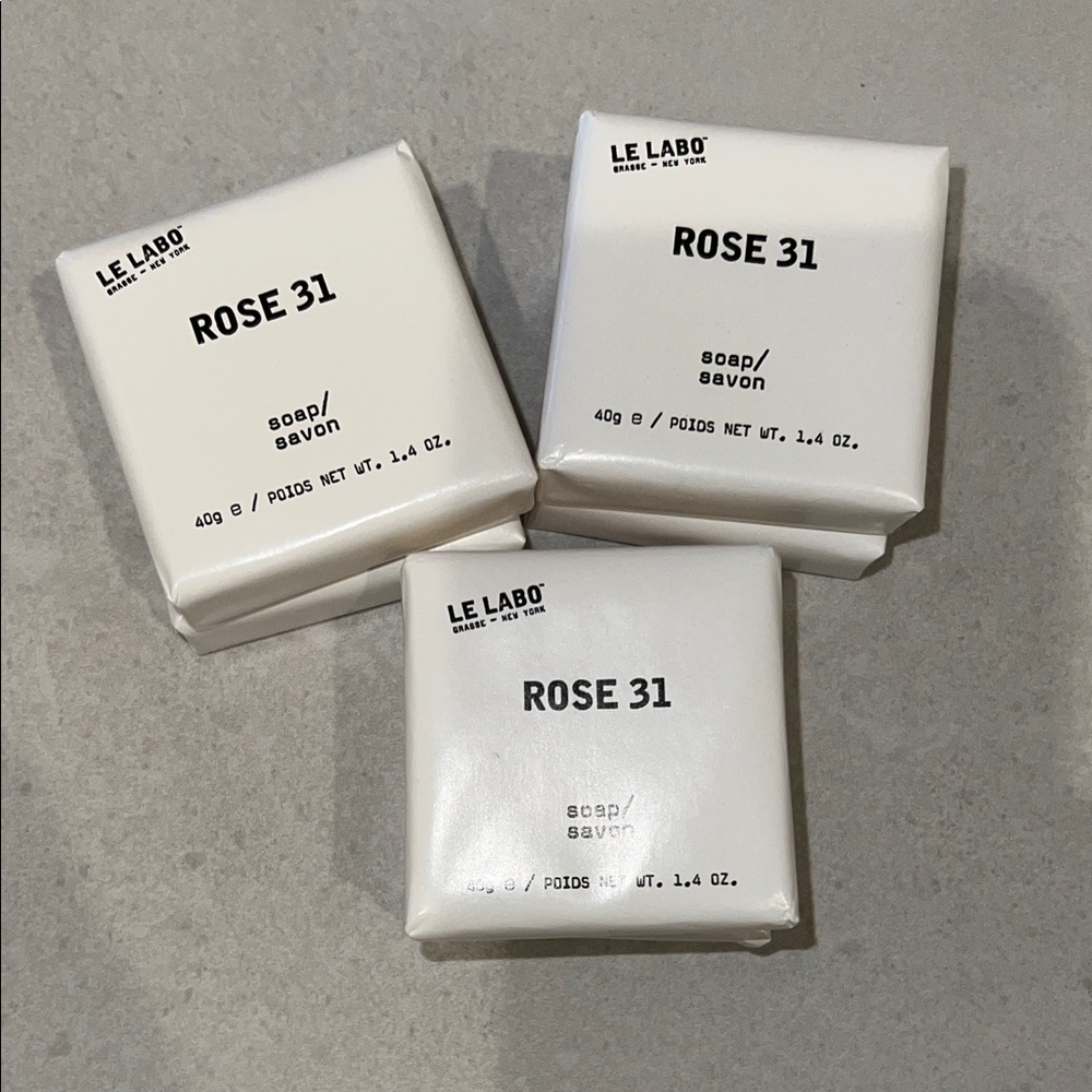6 Le Labo Rose 31 Soap 1.4oz 40g Bundle Lot Fairmont Hotel Luxury Amenity